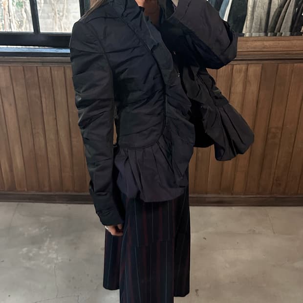 ESCADA frill layered blouson