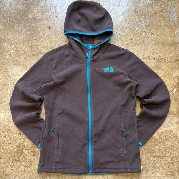 노스페이스 브라운 민트 후드 플리스