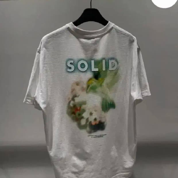 솔리드옴므 허밍버드 반팔티 새상품 (화이트)