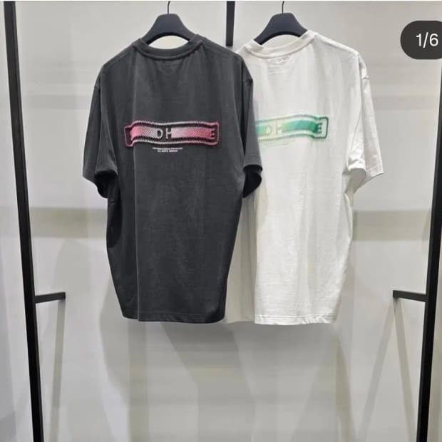 솔리드옴므 백로고 반팔티 새상품 (그레이 50)