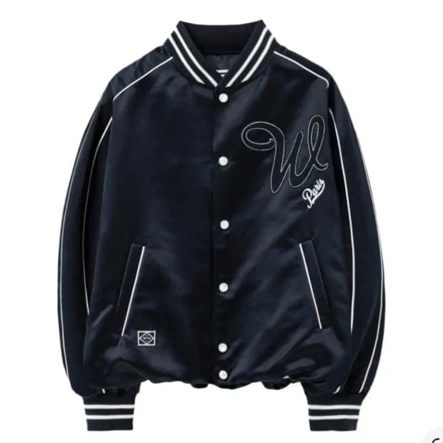 우영미 25ss 바시티자켓 네이비 (새상품)