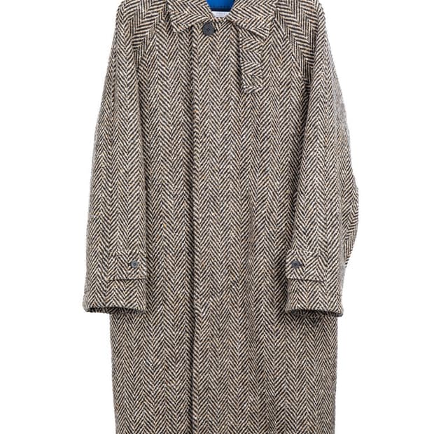 [S]도큐먼트 도네갈 트위드 발마칸 코트 베이지