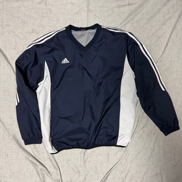 아디다스 m 웜업 바람막이 네이비 올드스쿨