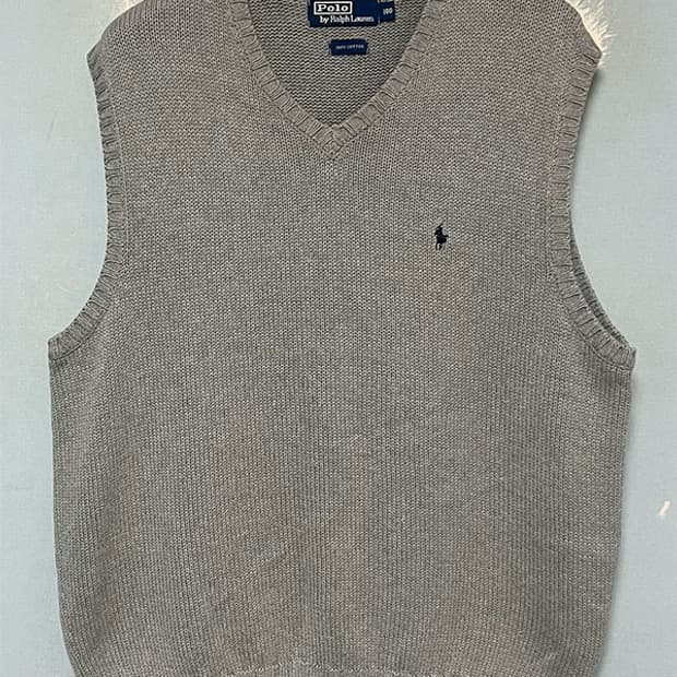 POLO 폴로 남자 니트조끼 브이넥 올드스쿨룩 추동 L 100