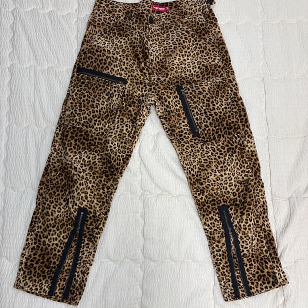 Supreme Velvet Leopard Flight Pants 