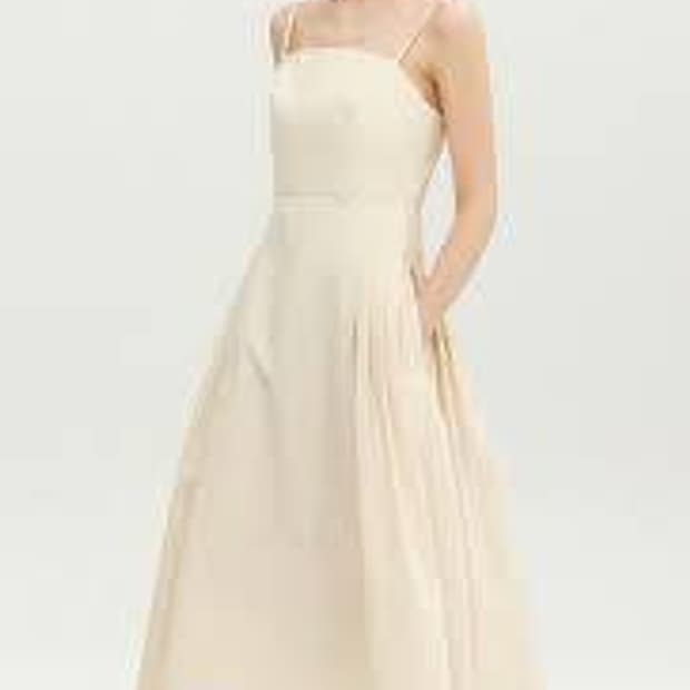 오르 슬리브리스 스트랩 롱 원피스 S사이즈