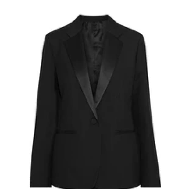 Helmut Lang sating trimmed wool blazer