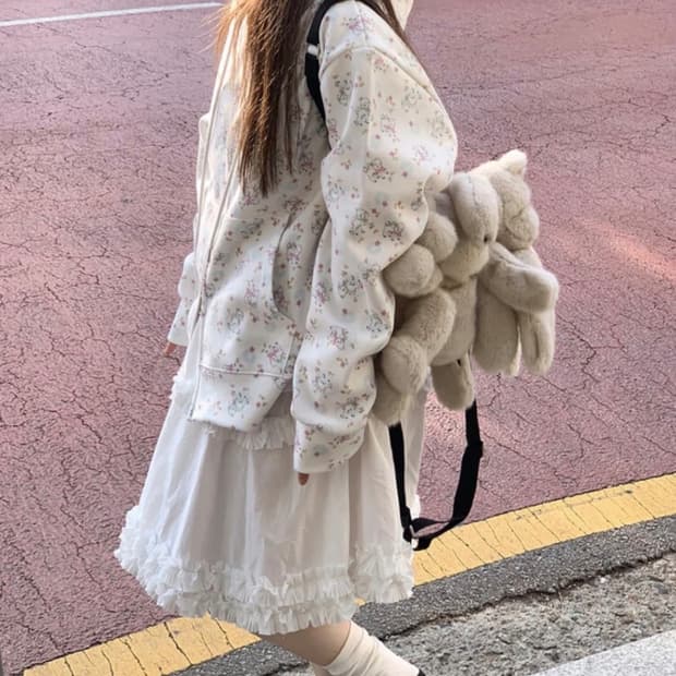 마블링 baby lamb 후드집업