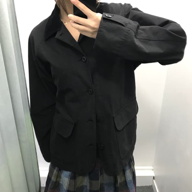 유니클로 블랙 유틸리티 쇼트 블루종