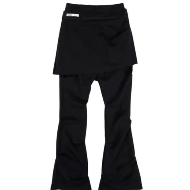 Ojos 랩 오버 턱팬츠 블랙 M