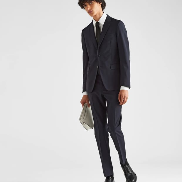 새제품)프라다 다크네이비 버진울 수트 46