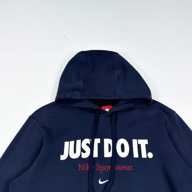 나이키 저스트 두잇 센터 스우시 네이비 후드티 (M)