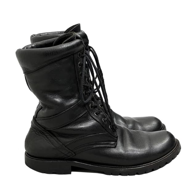요지 야마모토 와이즈 가죽 레이스업 워크 부츠 255