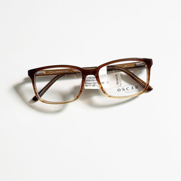 OSCAR De La Renta 브라운 뿔테 스퀘어 빈티지 안경
