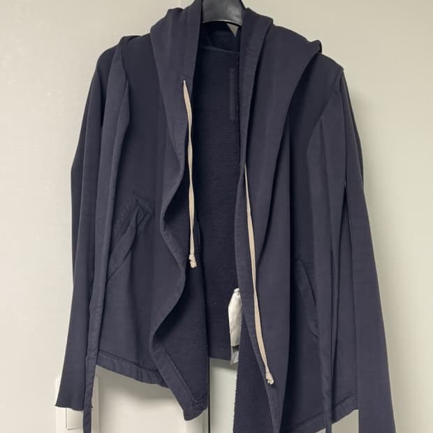 릭오웬스 다크쉐도우 오징어 후드 가디건