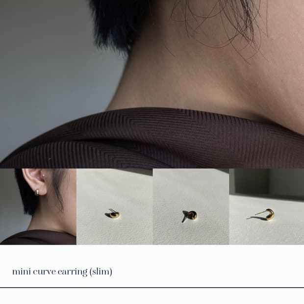 LEBLEU 르블루 mini curve earring (slim)