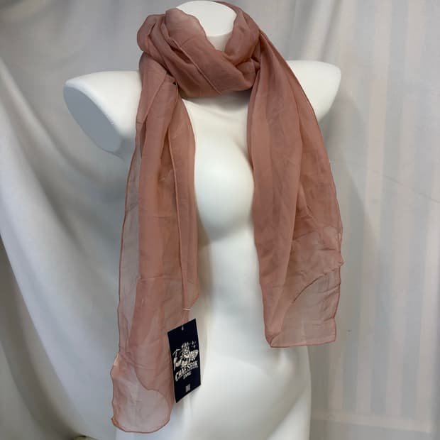 rochas 핑크 쉬폰 머플러 #csz772