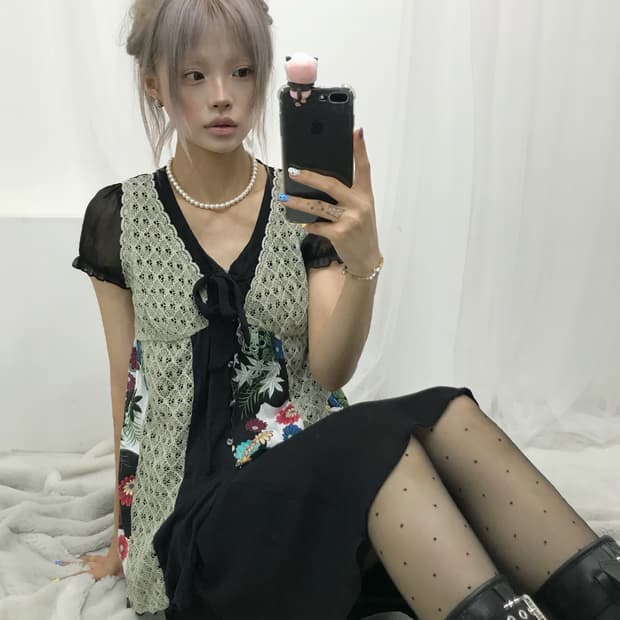 𝜗𝜚블랙 플라워 페어리 코디 set 𝜗𝜚