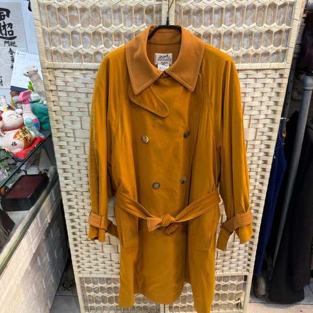 66 정품 에르메스 캐시 트랜치코트 팝니다