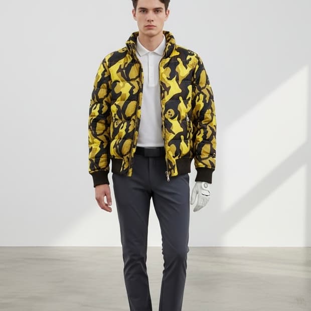 S/ 마크앤로나 스컬패턴 2WAY 다운 패딩