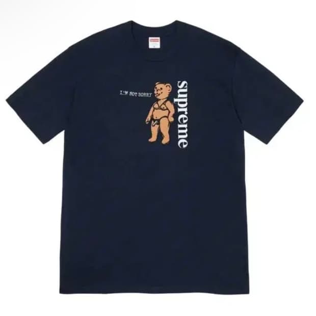 [L]슈프림 낫 쏘리 티셔츠 네이비 - 21SS