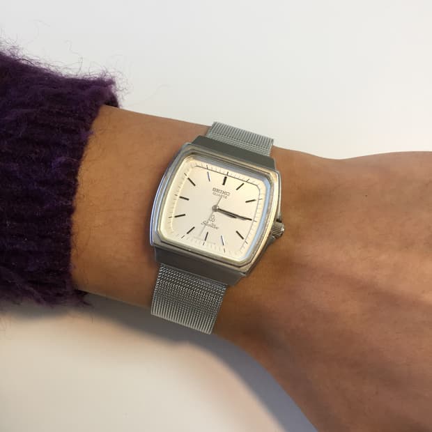 80s seiko silver wave square ver.2