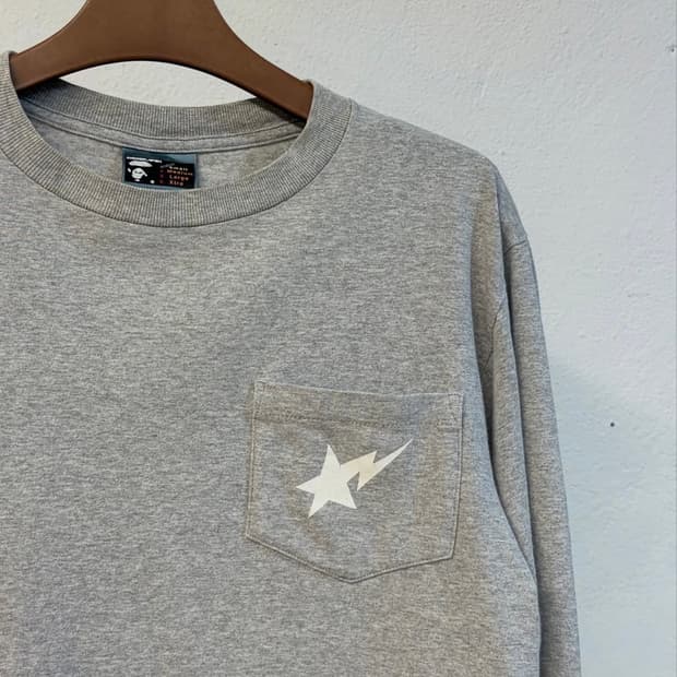 베이프 스타 롱슬리브 티셔츠