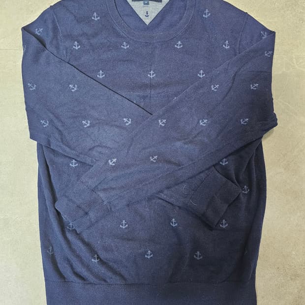 타미힐피거 닻 패턴 니트 M