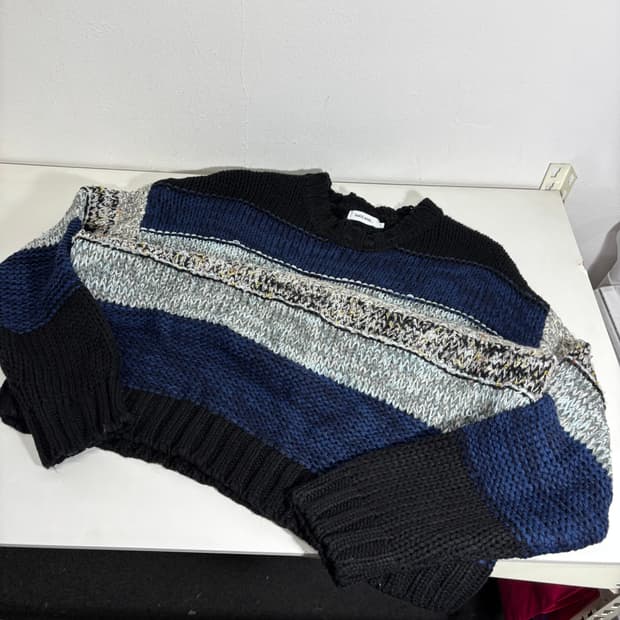 우먼L-XL 니코앤드 루즈오버핏 멀티컬러 헤비울니트