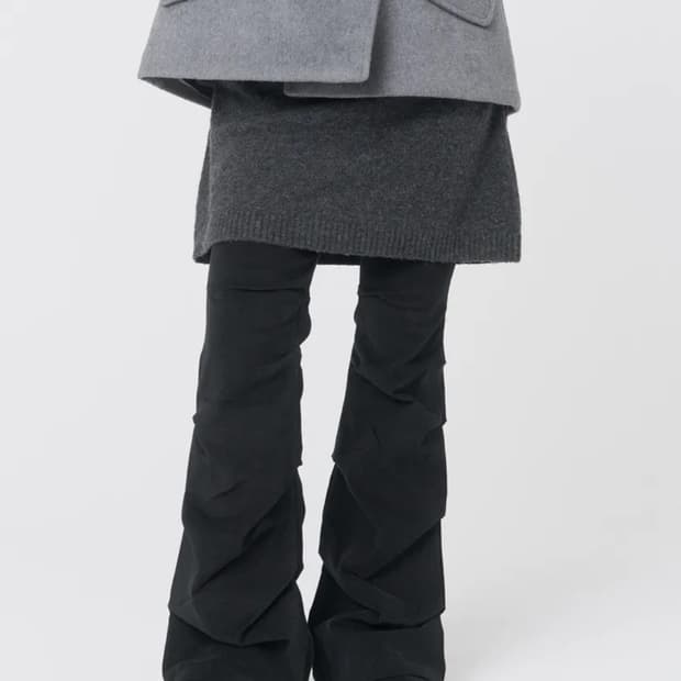 미세키서울 부츠컷 Shirring bootscut pants