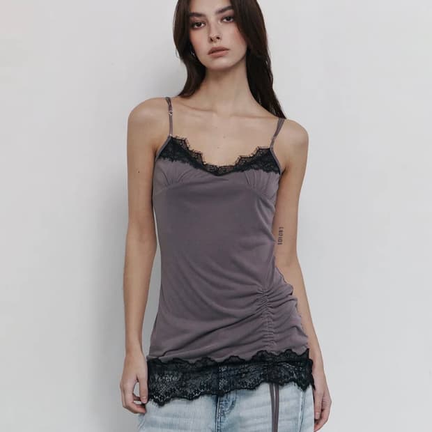 미개봉새상품) 플리즈노팔로우 피아 레이스 슬립 미니드레스