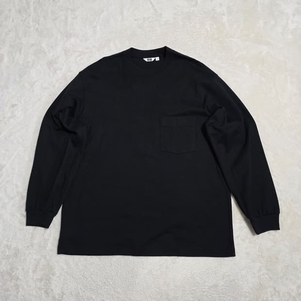 (L)유니클로 U 포켓 긴팔 티셔츠 