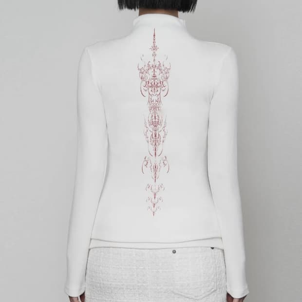 에트오소메 Pocket Half-turtleneck Button Long