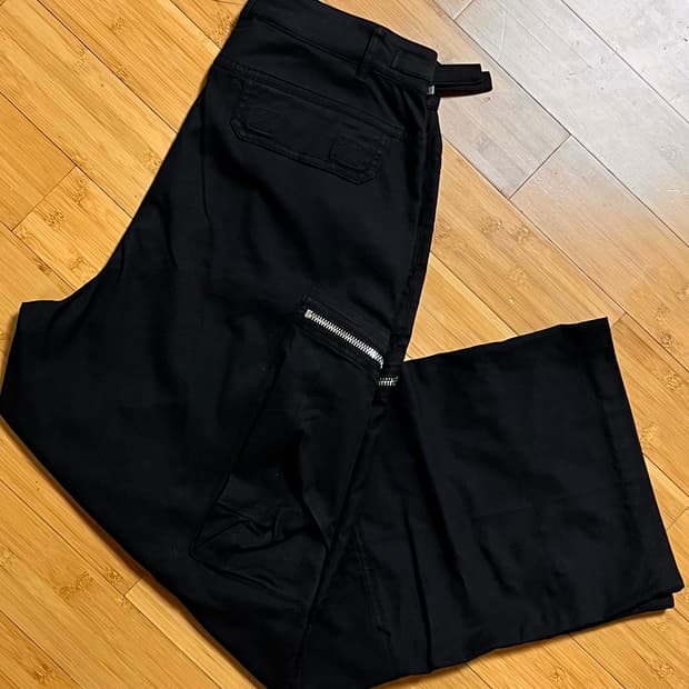 이에이 블랙 카고팬츠 LARGE