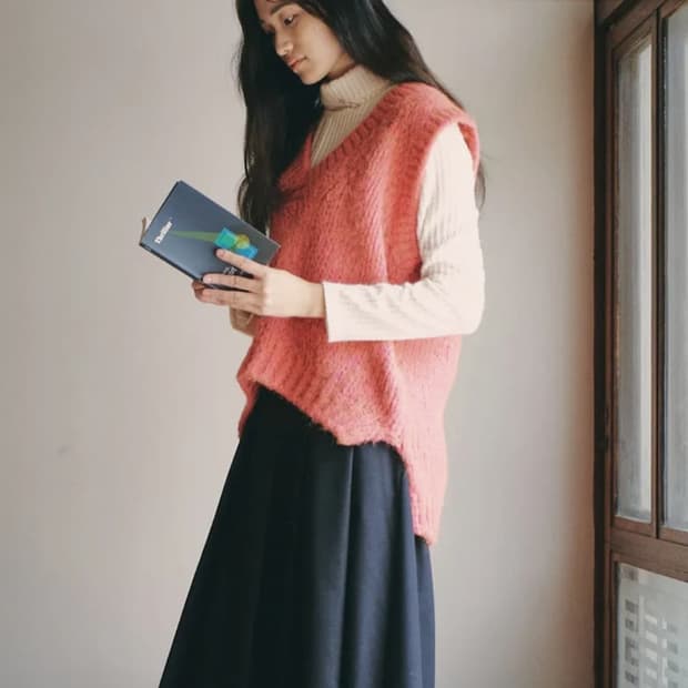 가니송(GANISONG) 코튼 캔디 울니트 베스트