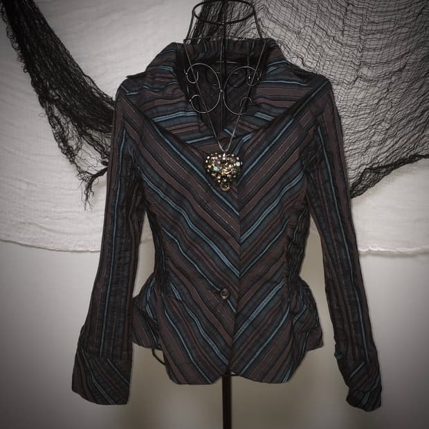 Fairy mint chocolate blouse jacket