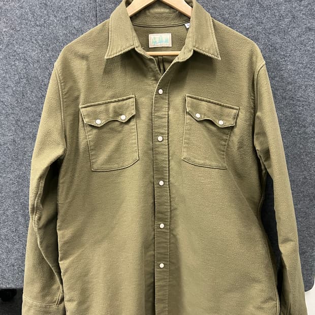 WYTHE 위스 와이즈 플리스 셔츠 L 카키