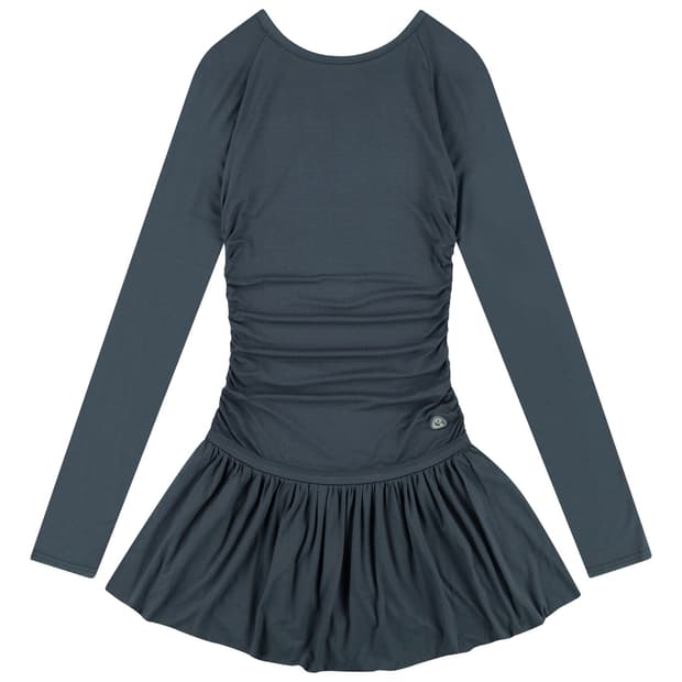 Coyseio DRAPING DRESS BLUE GREY