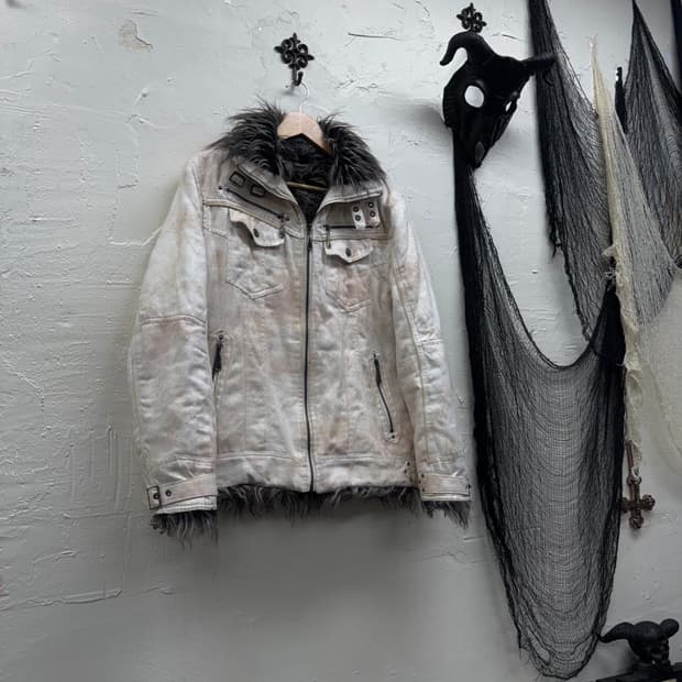 In the attic 00s vkei trimming fur jacke