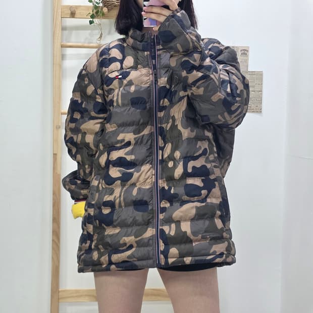 [프립]XXL/타미힐피거 카모플라주 패딩 자켓
