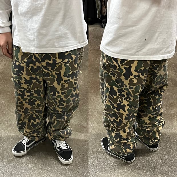 70s 빈티지 덕카모 퀼팅 팬츠 (35“)