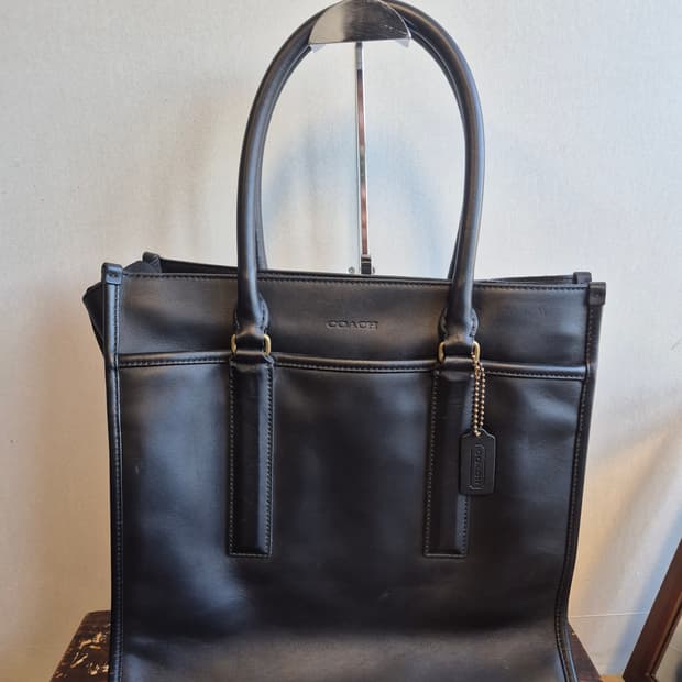 Coach 올드 코치 글러브탠드 레더 블랙 빅 토트백