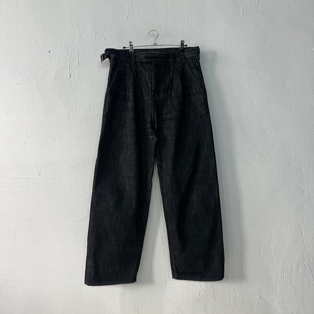 비슬로우 투턱 와이드 데님팬츠 28