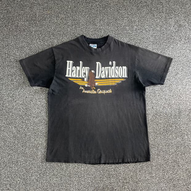 80s 빈티지 할리데이비슨 반팔 티셔츠
