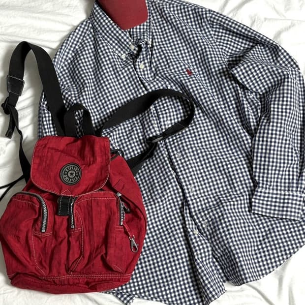 폴로 체크 셔츠 코디 세트