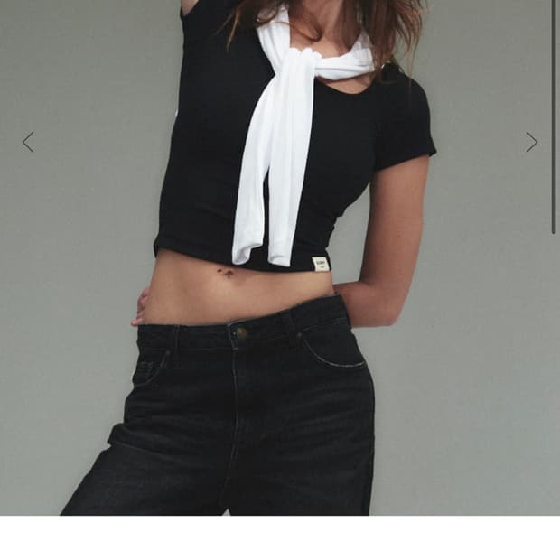 글로니 G CLASSIC RIB TEE (BLACK)