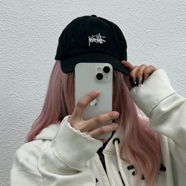 스투시 미니로고 블랙 볼캡