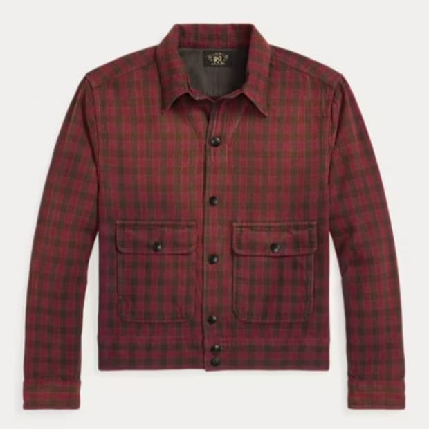 더블알엘 rrl 체크우븐 셔츠 재킷 L
