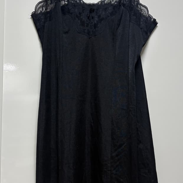 일본빈티지 고딕펑크락시크 블랙레이스 슬립 원피스