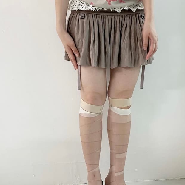 샵페어리 드레이프 리본 스커트 [fa.er.ie]